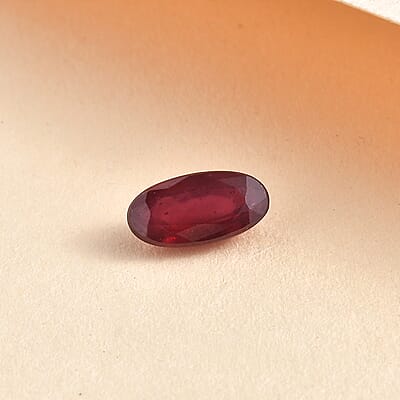 Niassa Ruby (FF) (Oval 10x5 mm) 1.51 ctw Loose gemstone