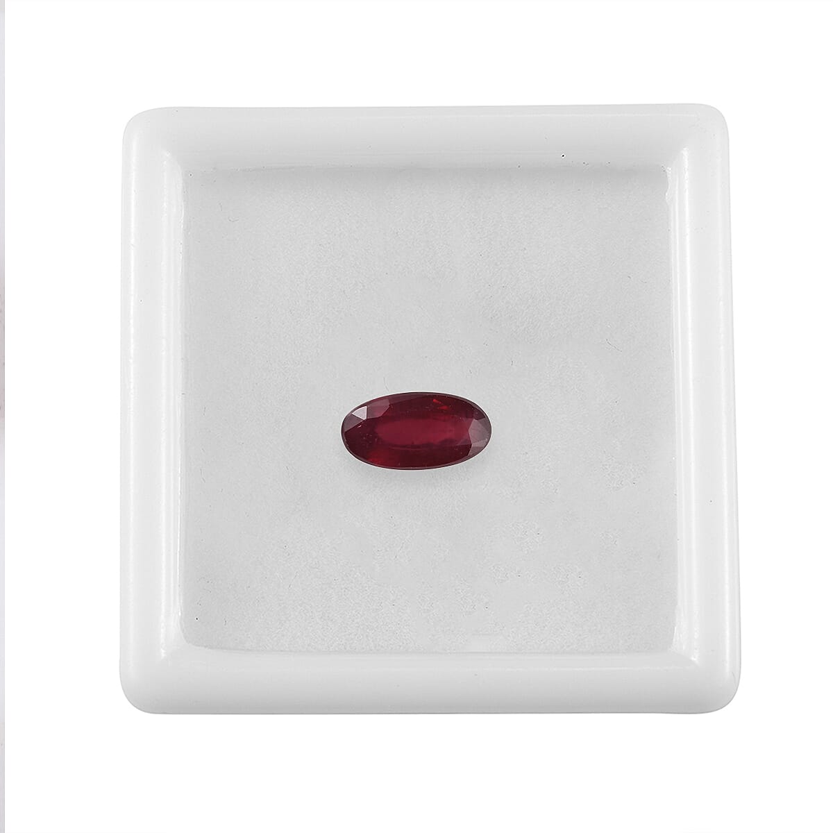 Niassa Ruby (FF) (Oval 10x5 mm) 1.51 ctw Loose gemstone