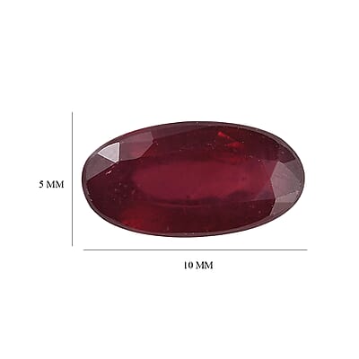 Niassa Ruby (FF) (Oval 10x5 mm) 1.51 ctw Loose gemstone