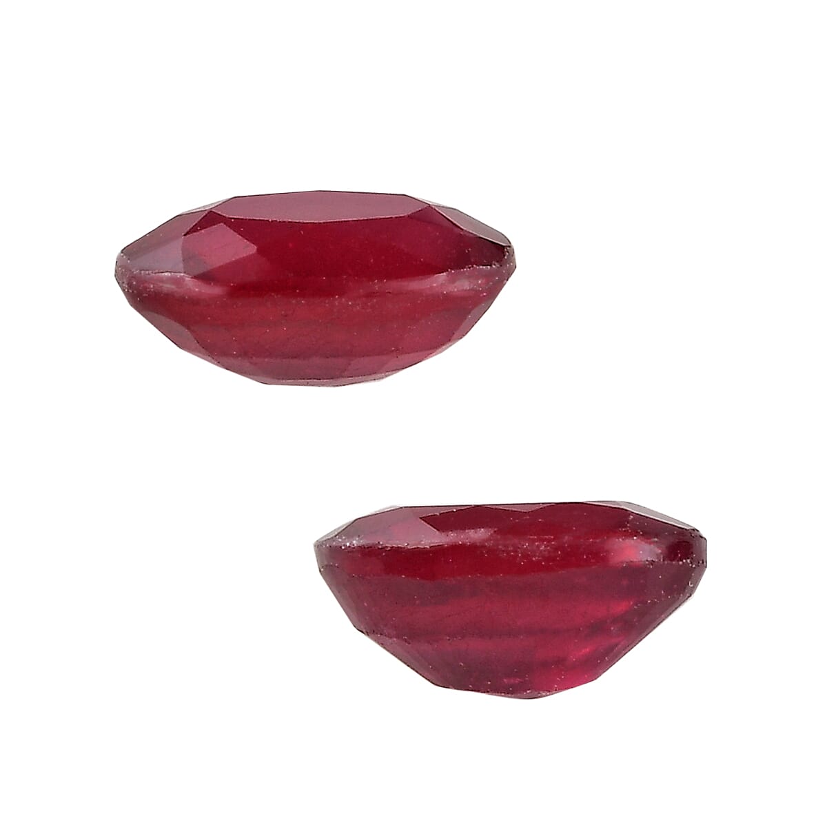 Niassa Ruby (FF) Set of 2 (Oval 7x5 mm) 2.11 ctw Loose gemstone