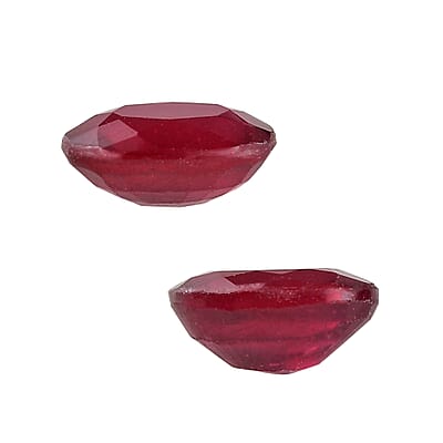 Niassa Ruby (FF) Set of 2 (Oval 7x5 mm) 2.11 ctw Loose gemstone