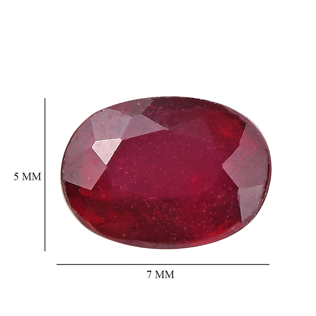 Niassa Ruby (FF) Set of 2 (Oval 7x5 mm) 2.11 ctw Loose gemstone