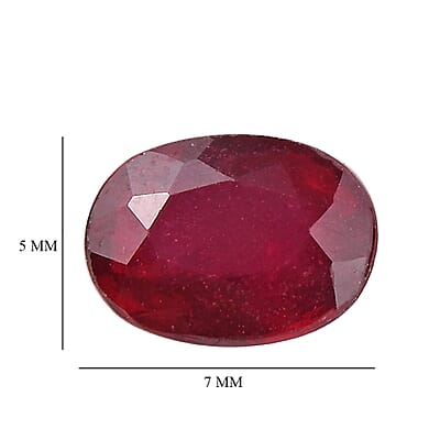 Niassa Ruby (FF) Set of 2 (Oval 7x5 mm) 2.11 ctw Loose gemstone