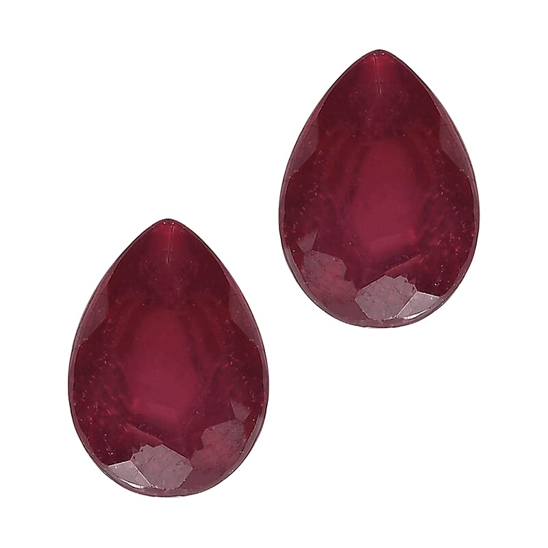Niassa Ruby (FF) (Pear 7x5 mm) 1.96 ctw Loose gemstone
