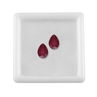 Niassa Ruby (FF) (Pear 7x5 mm) 1.96 ctw Loose gemstone