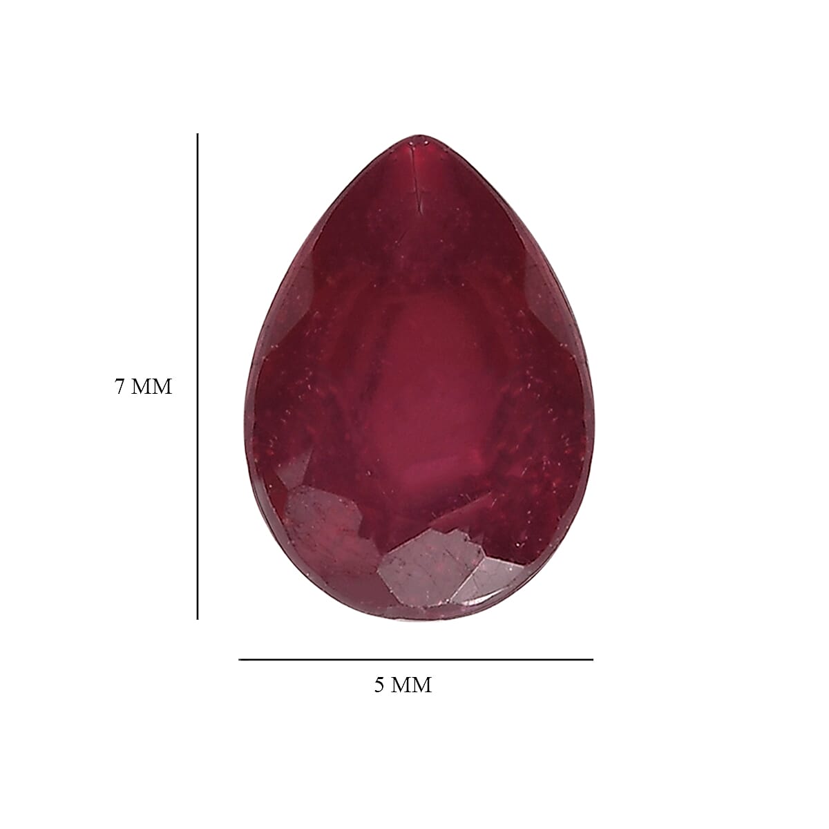 Niassa Ruby (FF) (Pear 7x5 mm) 1.96 ctw Loose gemstone