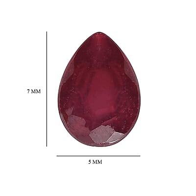 Niassa Ruby (FF) (Pear 7x5 mm) 1.96 ctw Loose gemstone