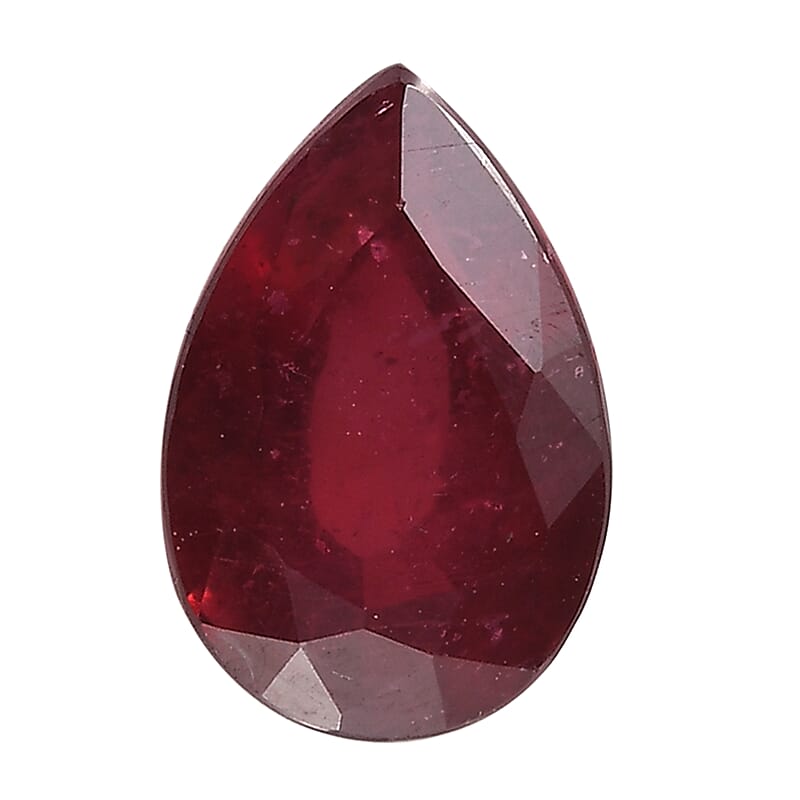 Niassa Ruby (FF) (Pear 9x6 mm) 1.94 ctw Loose gemstone