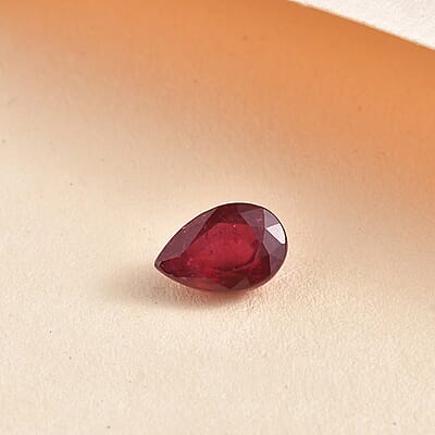 Niassa Ruby (FF) (Pear 9x6 mm) 1.94 ctw Loose gemstone