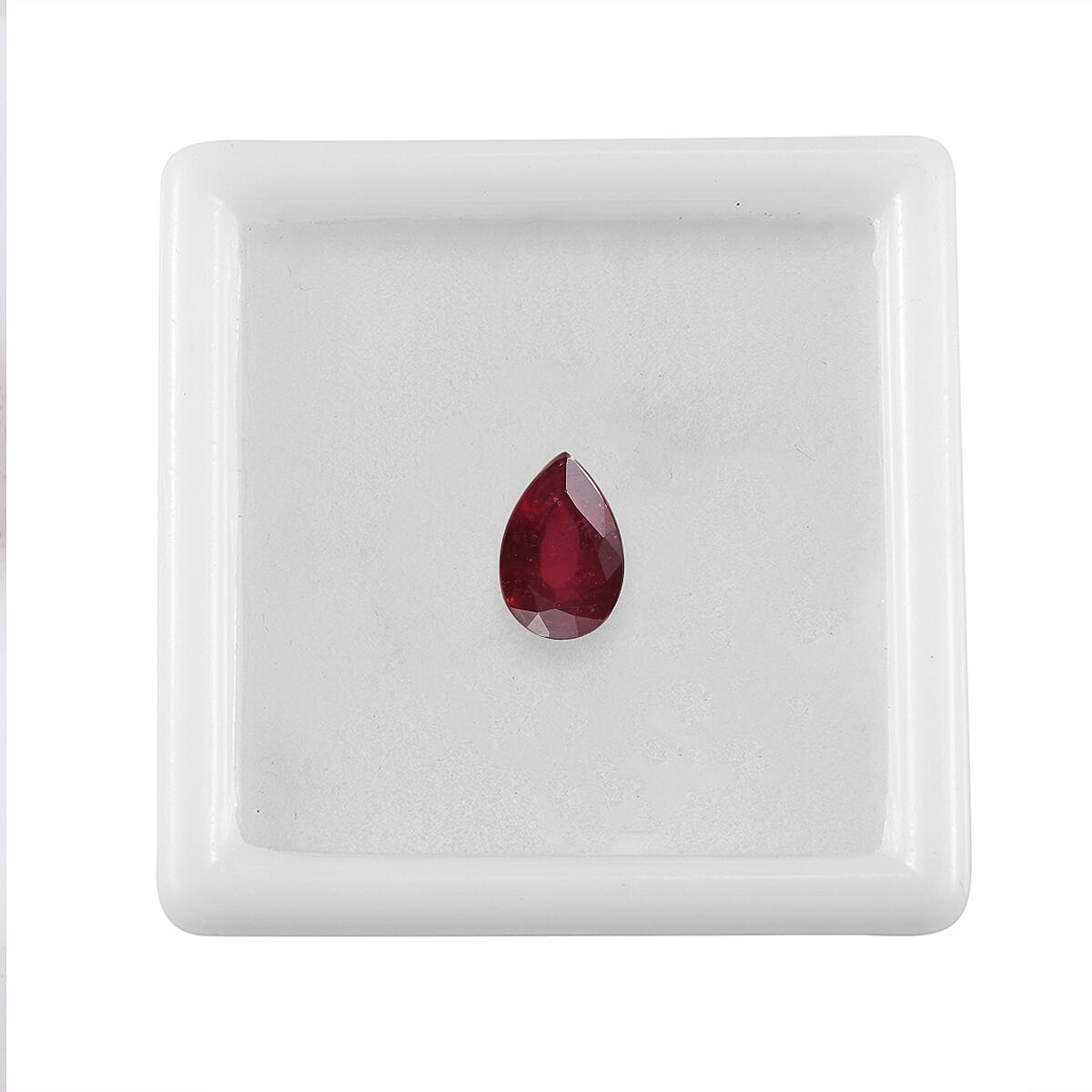 Niassa Ruby (FF) (Pear 9x6 mm) 1.94 ctw Loose gemstone