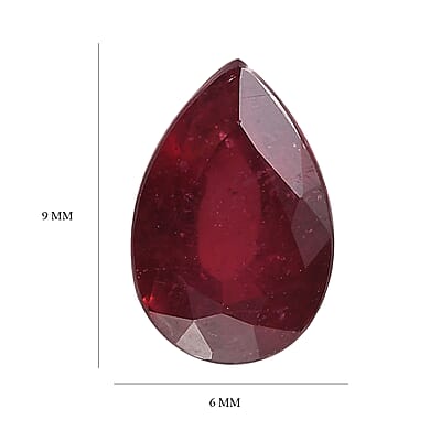 Niassa Ruby (FF) (Pear 9x6 mm) 1.94 ctw Loose gemstone