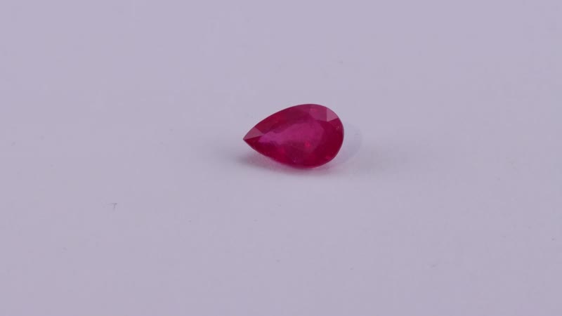 AA Niassa Ruby (FF) (Pear 9x6 mm) 1.55 ctw Loose gemstone
