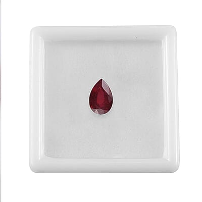 AA Niassa Ruby (FF) (Pear 9x6 mm) 1.55 ctw Loose gemstone