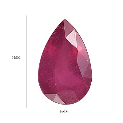 AA Niassa Ruby (FF) (Pear 9x6 mm) 1.55 ctw Loose gemstone