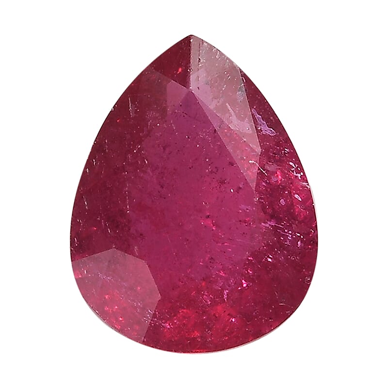Niassa Ruby (FF) (Pear 9x7 mm) 1.95 ctw Loose gemstone
