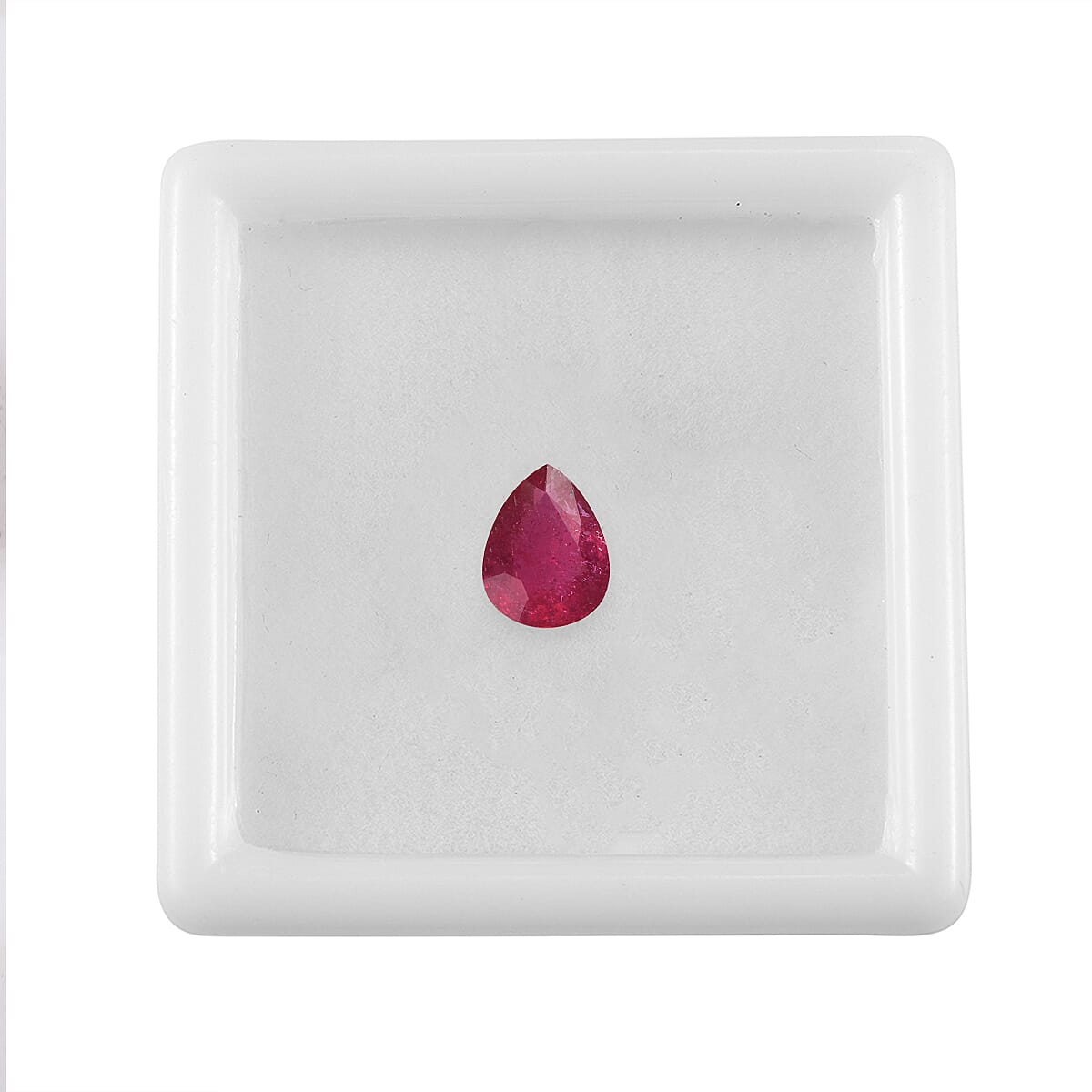 Niassa Ruby (FF) (Pear 9x7 mm) 1.95 ctw Loose gemstone