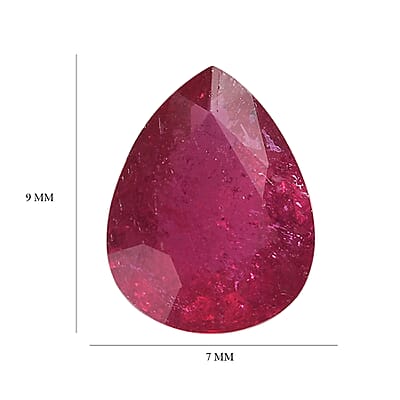 Niassa Ruby (FF) (Pear 9x7 mm) 1.95 ctw Loose gemstone