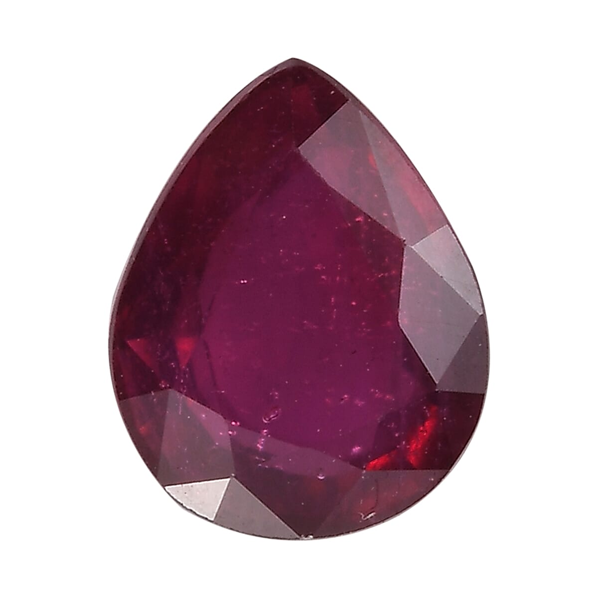 AA Niassa Ruby (FF) (Pear 9x7 mm) 1.69 ctw Loose gemstone