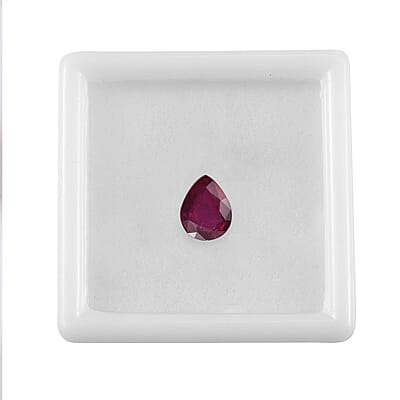 AA Niassa Ruby (FF) (Pear 9x7 mm) 1.69 ctw Loose gemstone