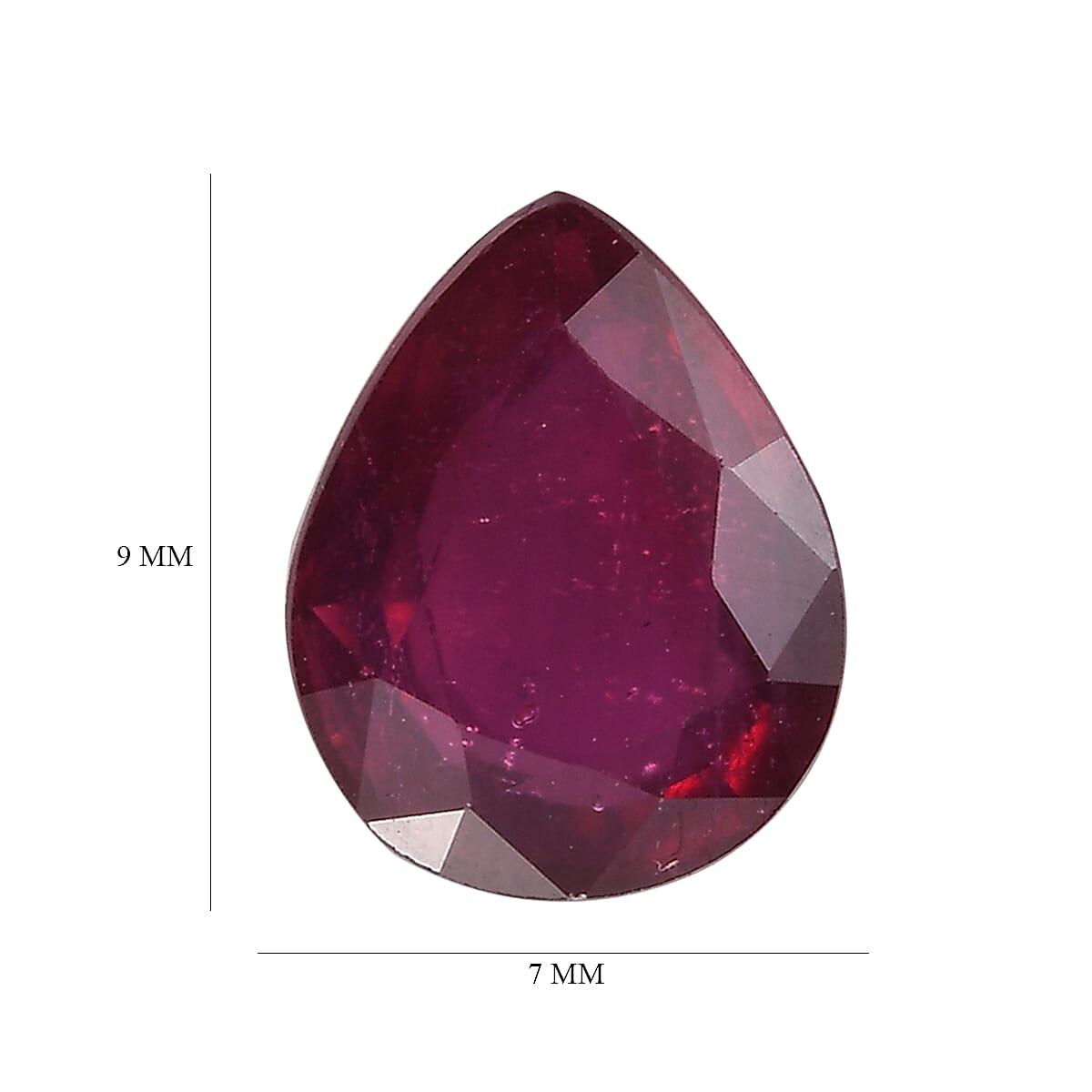 AA Niassa Ruby (FF) (Pear 9x7 mm) 1.69 ctw Loose gemstone