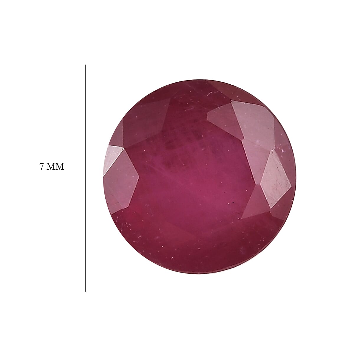 Niassa Ruby (FF) (Rnd 7 mm) 2.41 ctw Loose gemstone image number 4