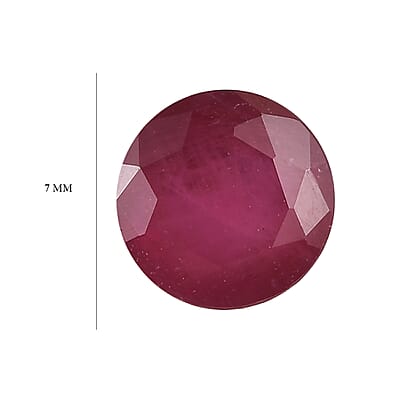 Niassa Ruby (FF) (Rnd 7 mm) 2.41 ctw Loose gemstone