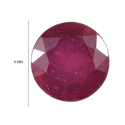 Niassa Ruby (FF) (Rnd 8 mm) 2.47 ctw Loose gemstone