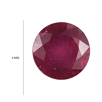 AA Niassa Ruby (FF) (Rnd 8 mm) 2.20 ctw Loose gemstone