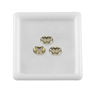 Lemon Quartz Set of 3 (Oval 7x5 mm) 2.07 ctw Loose gemstone