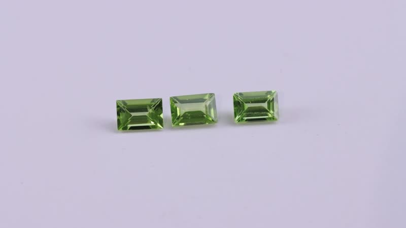 Hebei Peridot Set of 3 (Bgt 6x4 mm) 1.68 ctw Loose gemstone