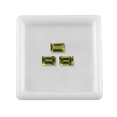 Hebei Peridot Set of 3 (Bgt 6x4 mm) 1.68 ctw Loose gemstone