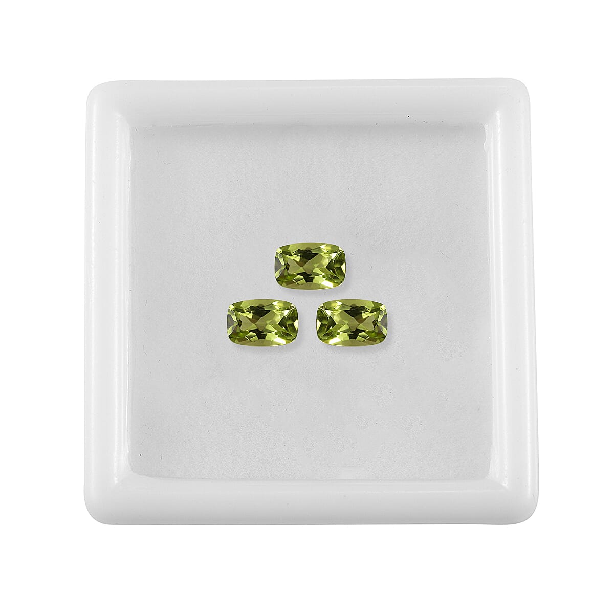 Hebei Peridot Set of 3 (Cush 6x4 mm) 1.50 ctw Loose gemstone