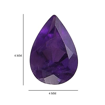 AA African Amethyst Set of 3 (Pear 6x4 mm) 1.01 ctw Loose gemstone
