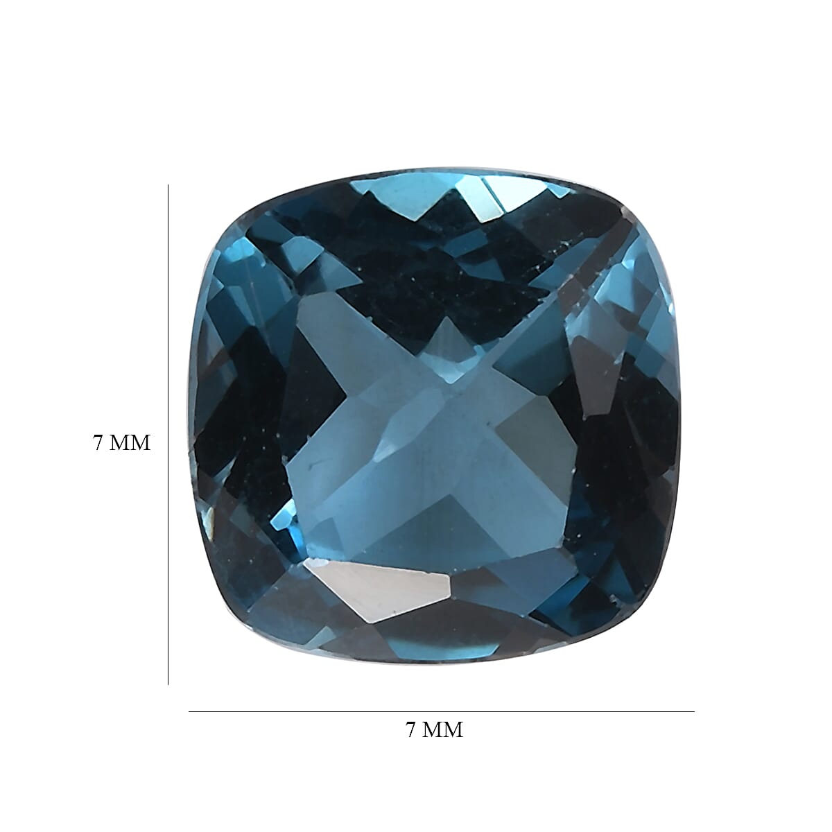 London Blue Topaz (Cush 7x7 mm) 1.49 ctw Loose gemstone
