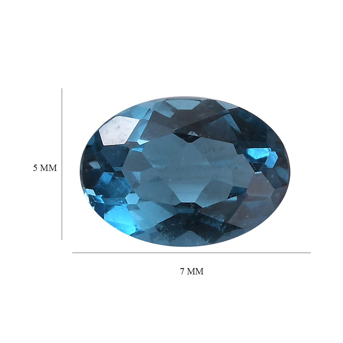 London Blue Topaz (Ovl 7x5 mm) 0.66 ctw Loose gemstone