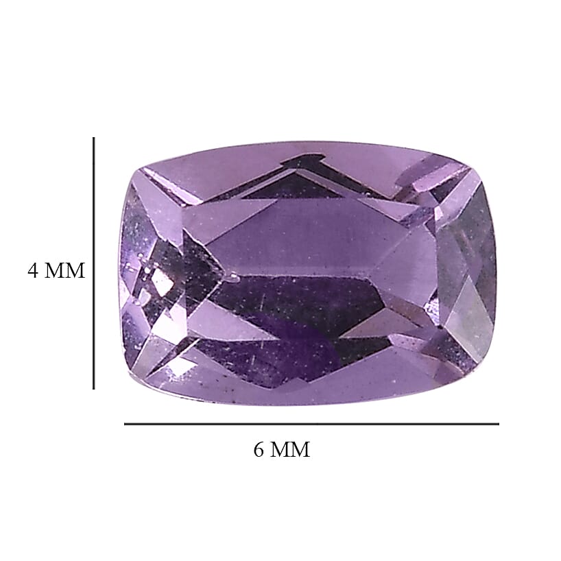 Rose De France Amethyst Set of 2 (Cush 6x4 mm) 0.86 ctw Loose gemstone