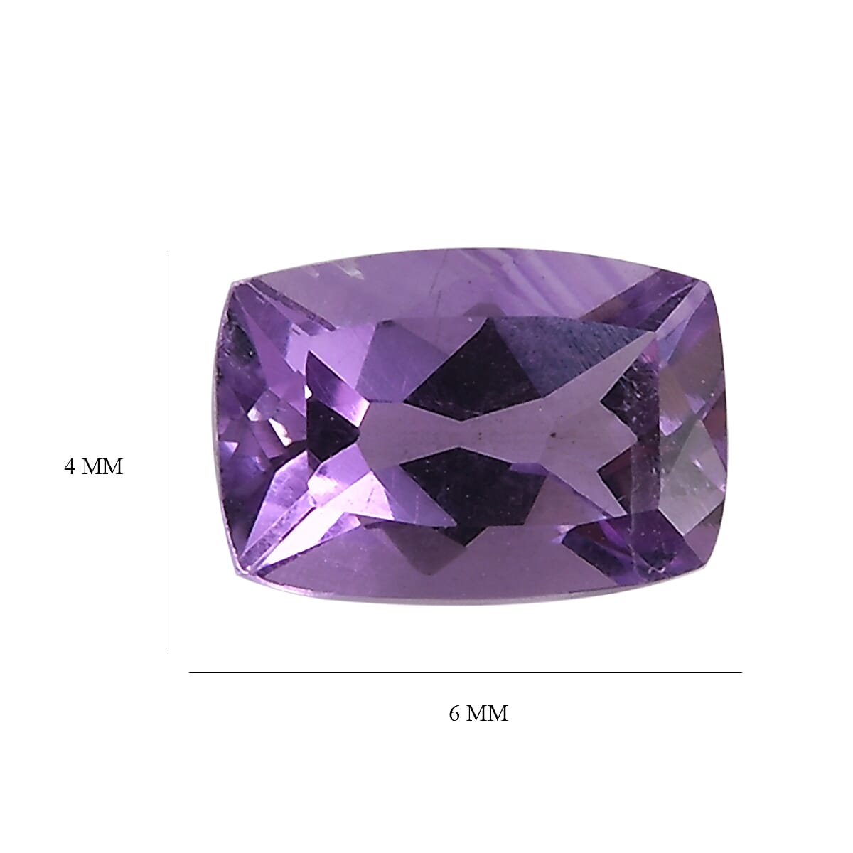 AA Rose De France Amethyst (Cush 6x4 mm) 0.41 ctw Loose gemstone
