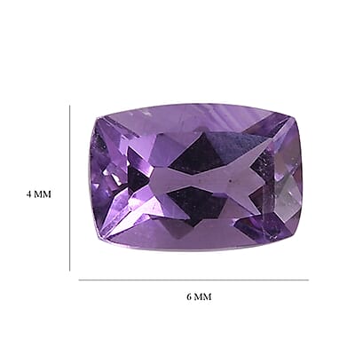 AA Rose De France Amethyst (Cush 6x4 mm) 0.41 ctw Loose gemstone