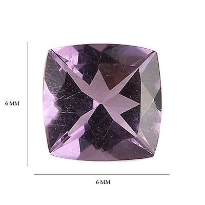 Rose De France Amethyst (Cush 6x6 mm) 0.75 ctw Loose gemstone