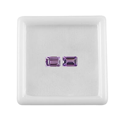 Rose De France Amethyst Set of 2 (Oct 6x4 mm) 1.00 ctw Loose gemstone