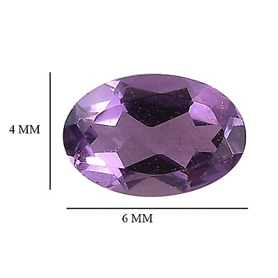 AA Rose De France Amethyst Set of 5 (Oval 6x4 mm) 1.75 ctw Loose gemstone