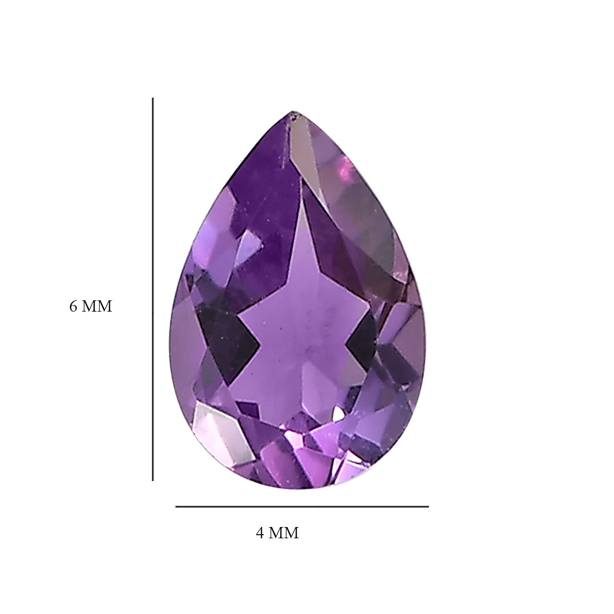 AA Rose De France Amethyst Set of 5 (Pear 6x4 mm) 1.69 ctw Loose gemstone