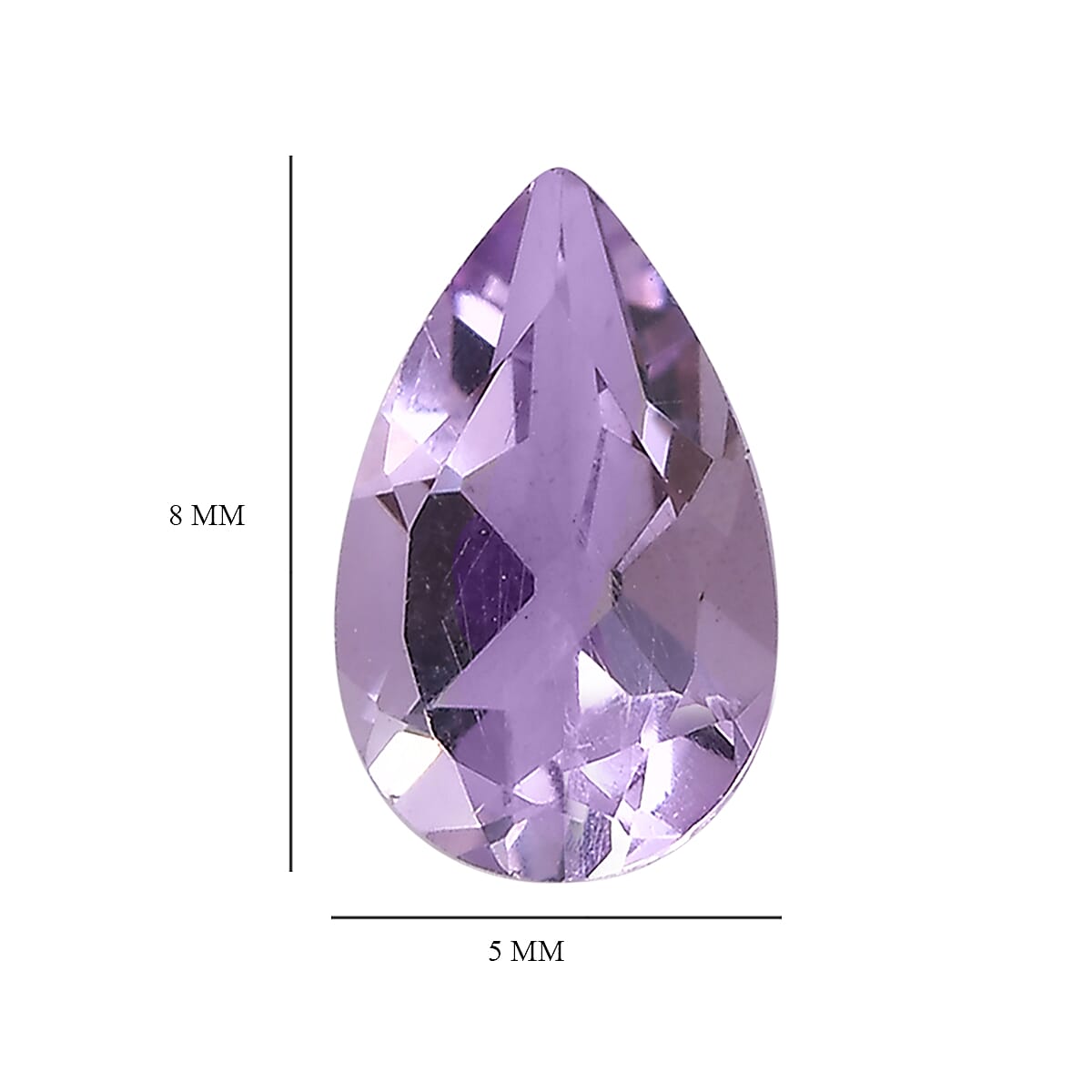 Rose De France Amethyst Set of 3 (Pear 8x5 mm) 1.90 ctw Loose gemstone