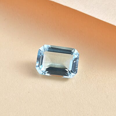 Swiss Blue Topaz (Oct 14x10 mm) 8.34 ctw Loose gemstone