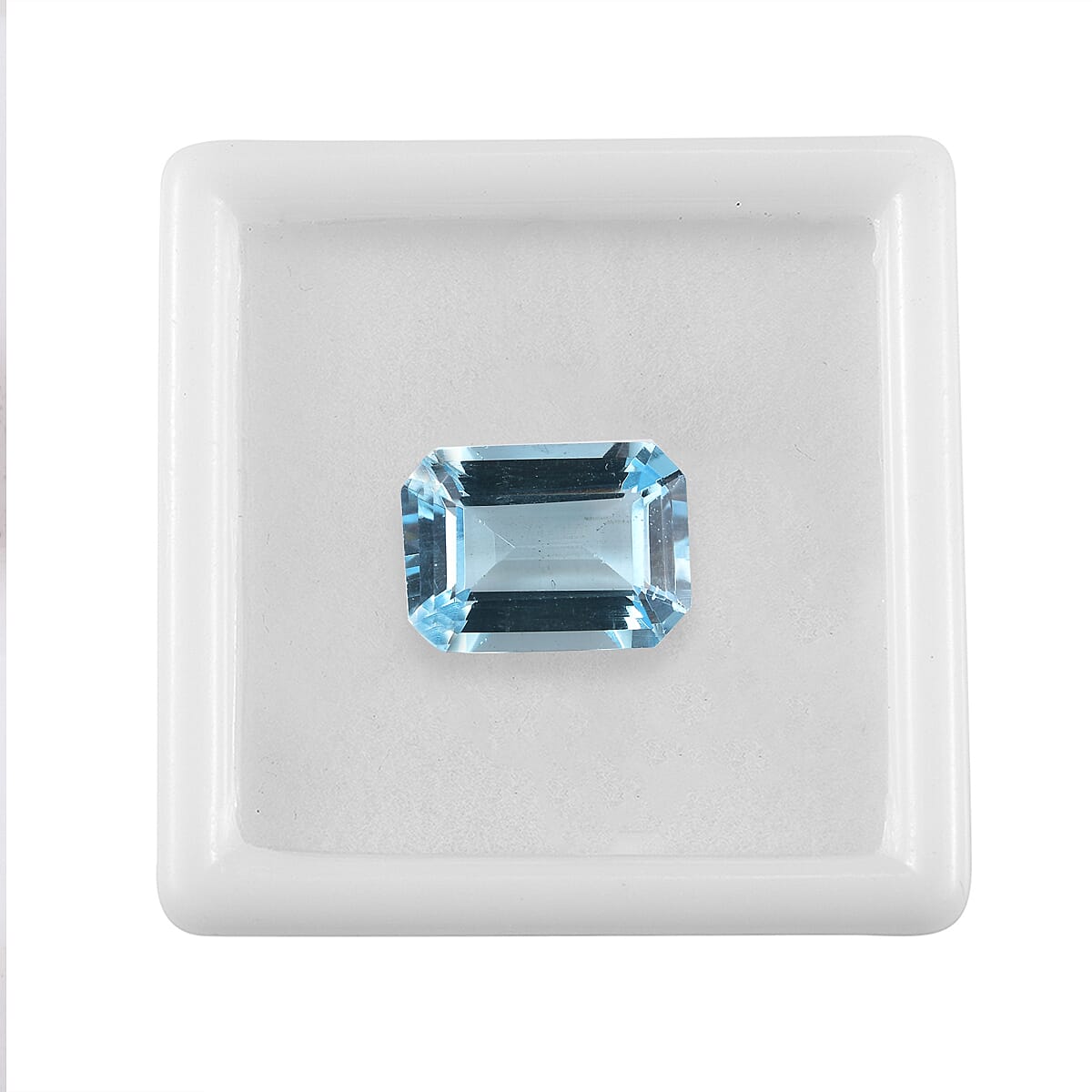 Swiss Blue Topaz (Oct 14x10 mm) 8.34 ctw Loose gemstone