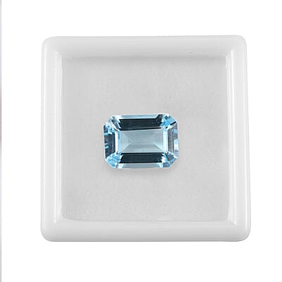 Swiss Blue Topaz (Oct 14x10 mm) 8.34 ctw Loose gemstone