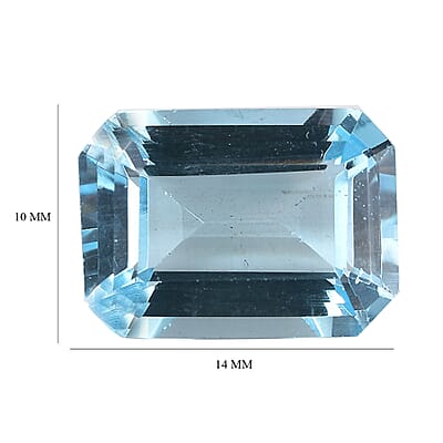 Swiss Blue Topaz (Oct 14x10 mm) 8.34 ctw Loose gemstone