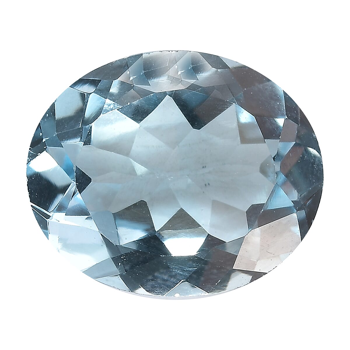 Swiss Blue Topaz (Ovl 12x10 mm) 4.90 ctw Loose gemstone