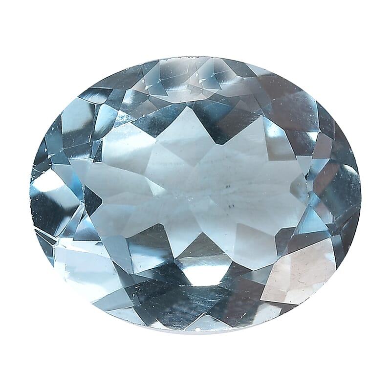 Swiss Blue Topaz (Ovl 12x10 mm) 4.90 ctw Loose gemstone