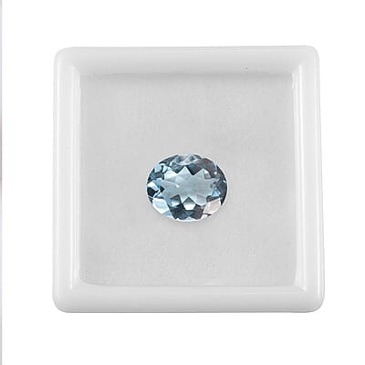 Swiss Blue Topaz (Ovl 12x10 mm) 4.90 ctw Loose gemstone